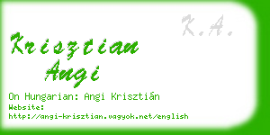 krisztian angi business card